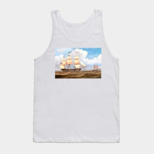 The English Merchant Ship ‘Malaba’ by William Clark digitally enhanced Tank Top